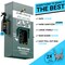 Emma and Oliver Kirk Locking Dog Waste Bag Dispenser with Glow in the Dark Sign, Hand Sanitizer Bottle and Rain Guard - 400 Pull Out Header Bags Included
